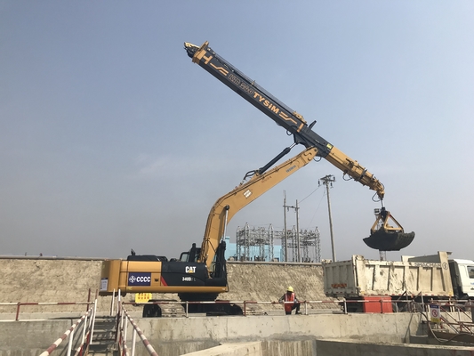Attachement de bras télescopique de Clamshell Bucket KM220 d'excavatrice pour le travail de base