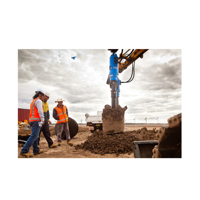Attachement d'excavatrice Tarière de terre puissante Perceuse au sol Dirt Rock