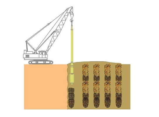 Circulation de l'eau refroidissement Vibroflotation Compaction Couleur personnalisée du matériau en acier