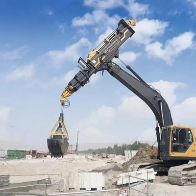 fournisseur professionnel Excavateur à capacité de seau personnalisé Longue portée Boom Clamshell bras télescopique